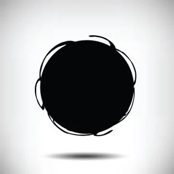 Black vector grunge circle background Stock Illustration