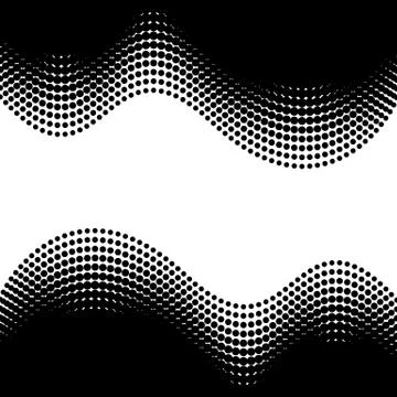 Black vector halftone design elements Illustrazione stock