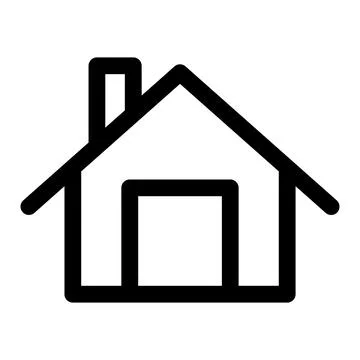 Black vector house icon on white background Stock Illustration