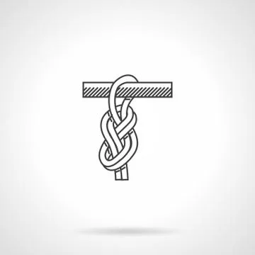 Black vector icon for eight knot Illustrazione stock