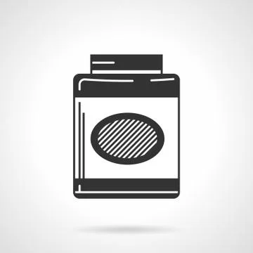 Black vector icon for gainer supplements Illustrazione stock