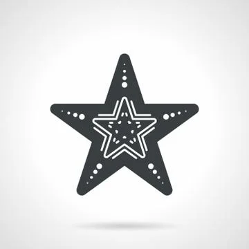 Black vector icon for starfish Stock Illustration