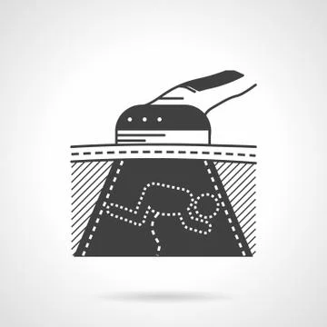 Black vector icon for womb sonogram Illustrazione stock