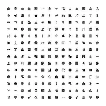 Black vector icons collection for universal applications Illustrazione stock