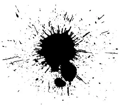 Black vector ink splatter Stock Illustration