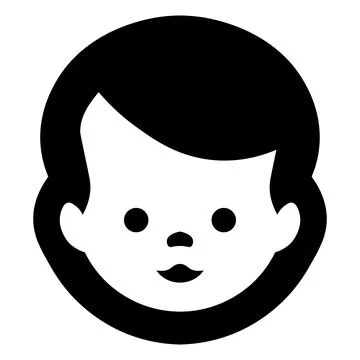 Black vector kid icon on white background Stock Illustration