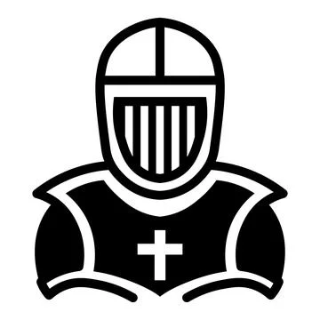 Black vector knight icon on white background Stock Illustration