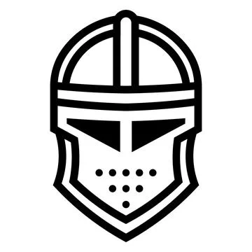Black vector knight icon on white background Stock Illustration