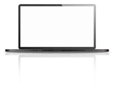 Black Vector Laptop. Stock Illustration