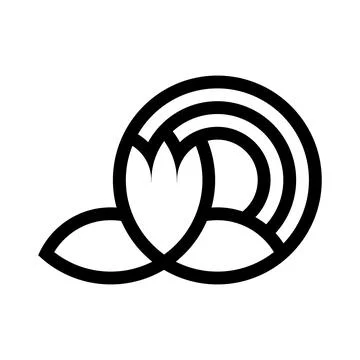 Black Vector logo illustration of an element made is on a white background Ilustración de archivo