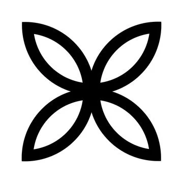 Black Vector logo illustration of an element made is on a white background for Stock Illustration