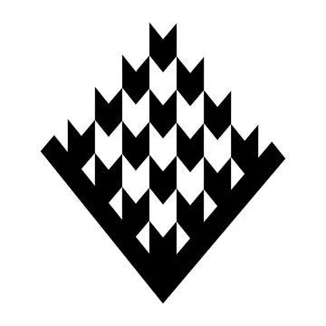 Black Vector logo illustration of an element made is on a white background Ilustración de archivo