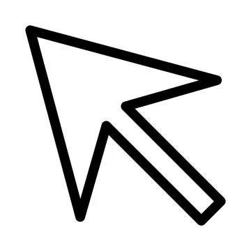 Black vector mouse arrow icon on white background Stockillustratie