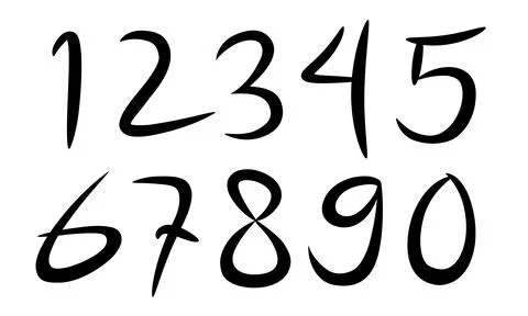 Black vector of numbers. Symbol set. Vector elements illustration. Stock Illustration