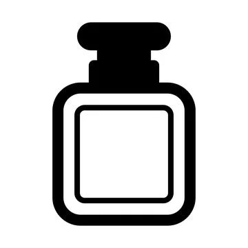 Black vector perfume icon on white background Stock Illustration