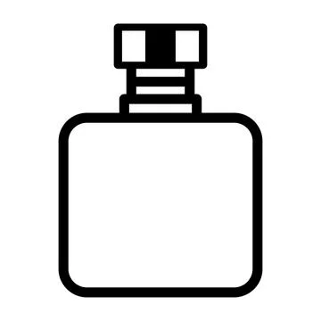 Black vector perfume icon on white background Stock Illustration