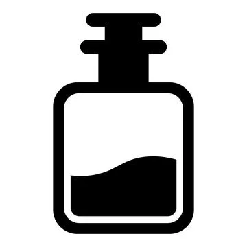 Black vector perfume icon on white background Stock Illustration