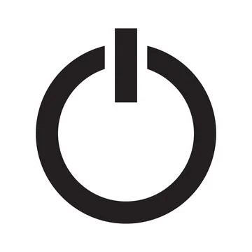 Black vector power line icon isolated on white background Illustrazione stock