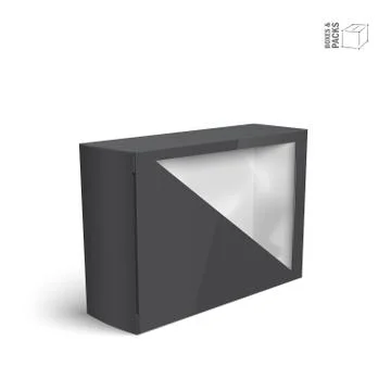 Black vector product package box with window イラスト素材