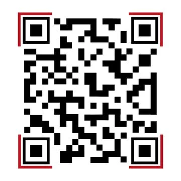 Black vector QR code icon. The Qr code payment scan symbol is isolated. Stock-Illustration
