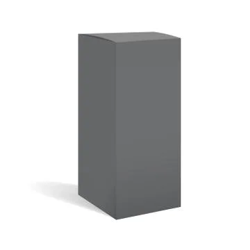 Black vector rectangular box package mockup Stock Illustration