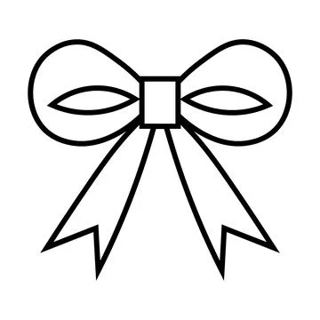 Black vector ribbon icon on white background Illustrazione stock