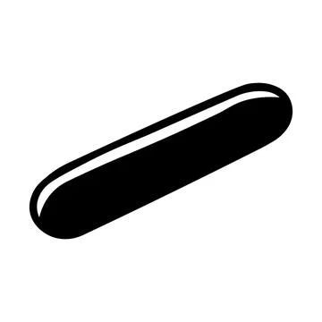Black vector sausage icon on white background Illustrazione stock