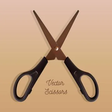 Black vector scissors Stock Illustration