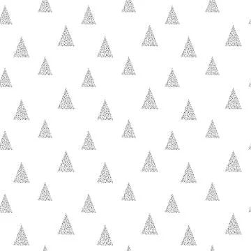 Black vector seamless geometric triangle pattern print Stock Illustration