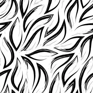 Black vector seamless pattern of flowing corners and lines. Stock monochrome 스톡 일러스트