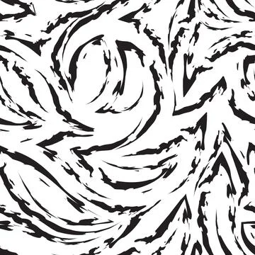 Black vector seamless pattern of stripes with ragged edges in the form of Stock Illustration