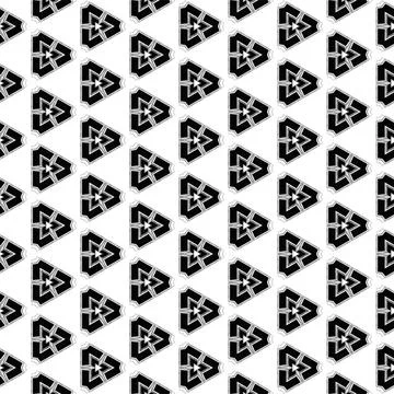 Black vector seamless triangles on white background Stock Illustration