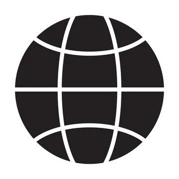 Black vector solid web icon isolated on white background Stock Illustration