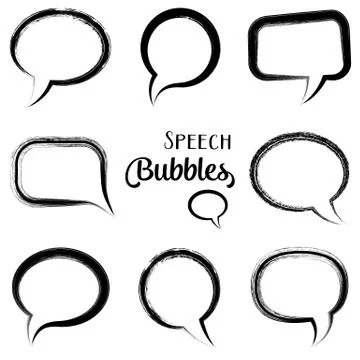 Black vector speech bubbles イラスト素材