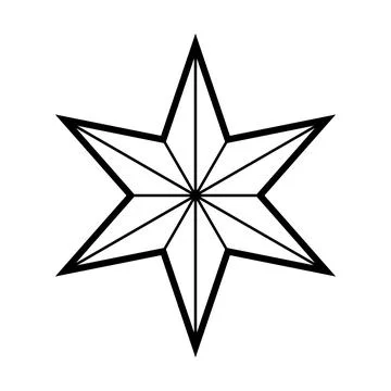 Black vector star icon on white background Stock Illustration