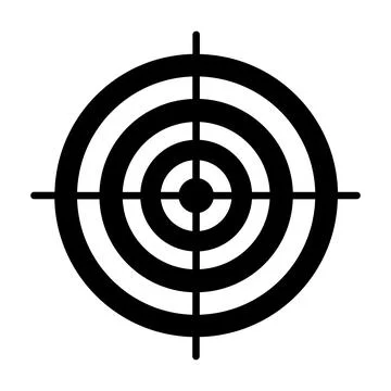 Black vector target icon on white background Stock Illustration