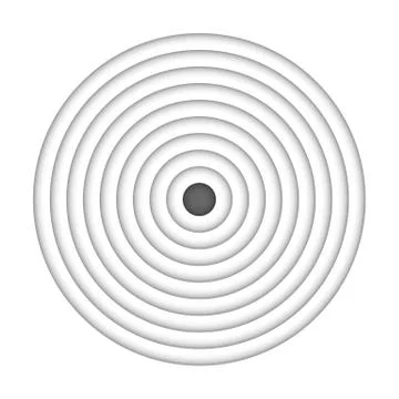 Black vector target isolated on white background. Illustrazione stock