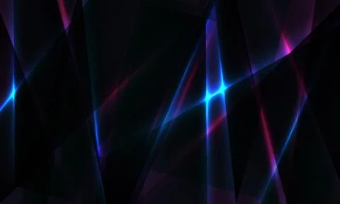 Black vector technology abstract background with blue and pink glowing light Stock Illustration