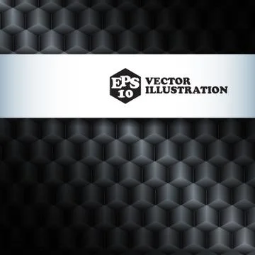 Black vector technology background with 3D effect for your design Ilustración de archivo