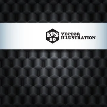 Black vector technology background with 3D effect for your design Ilustración de archivo