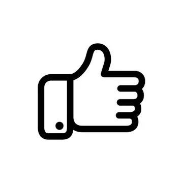 Black vector thumbs icon Stock Illustration