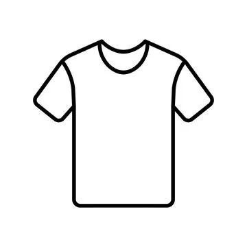 Black vector tshirt icon on white background Stock Illustration
