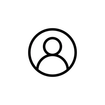 Black Vector user icon Stock Illustration
