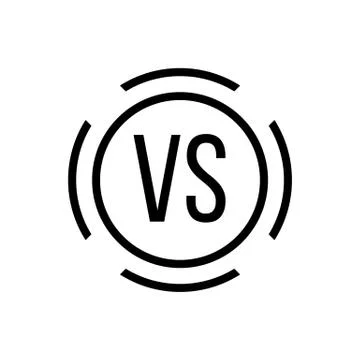 Black versus sign in circle Stock Illustration