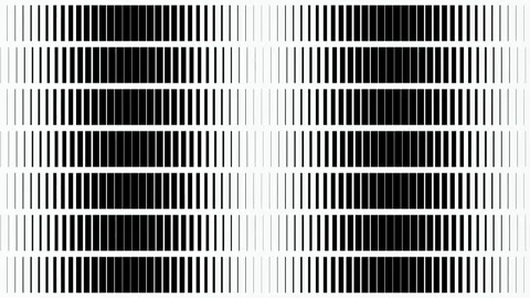 Black vertical bars halftone wave pattern seamless loop motion Stock Footage 347204909