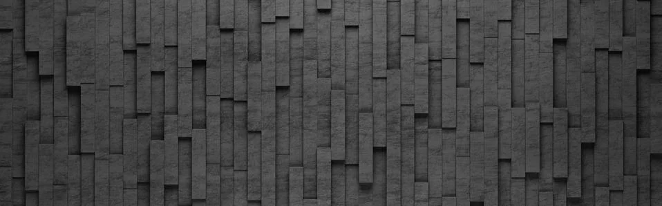 Black Vertical Rectangles 3D Pattern Background Stockillustratie