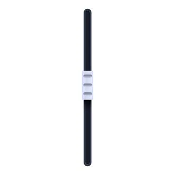 Black vertical scroll bar with square handle button Illustration