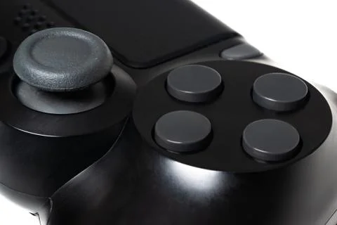 Black video game controller closeup Stock Photos