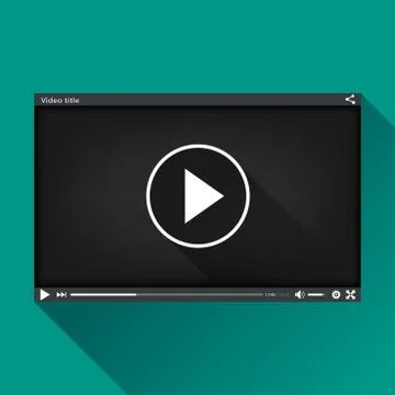 Black video player design Stock Illustration