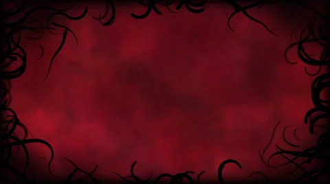 Black Vines Border Background Animation - Loop Red Stock Footage 48099871